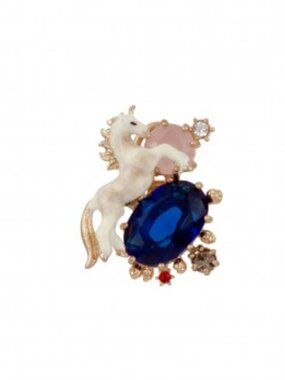 Les Nereides Unicorn And Stone Stud (Single Earring)